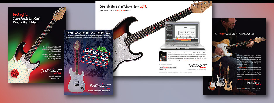 Fretlight Guitar Ads